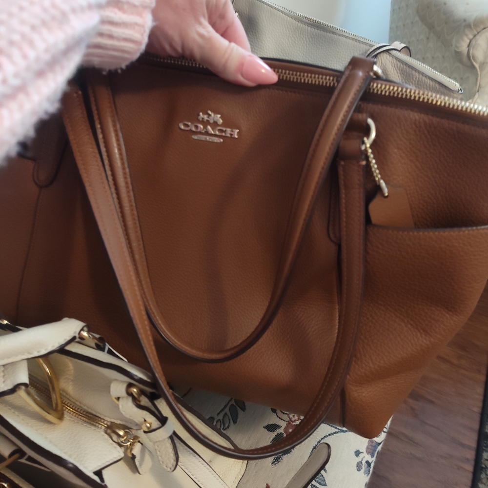 Coach Tan Leather Tote Bag